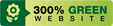 300% Green website badge