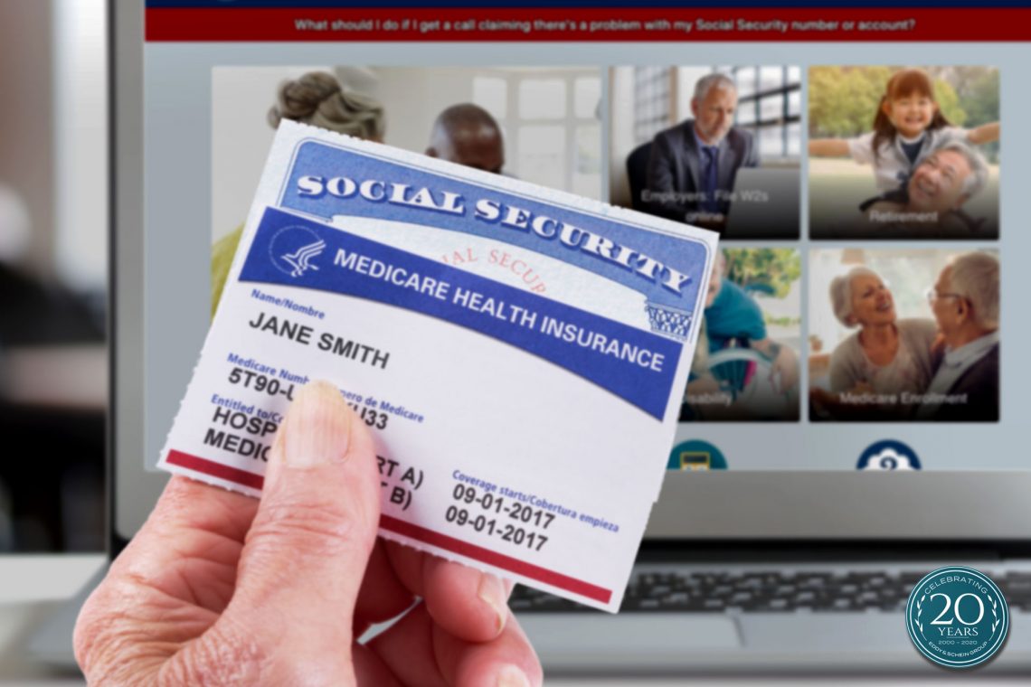 Eddy And Schein Social Security Medicare Cards Hand Laptop Screen IStock 963149474 Ret 1920x1080
